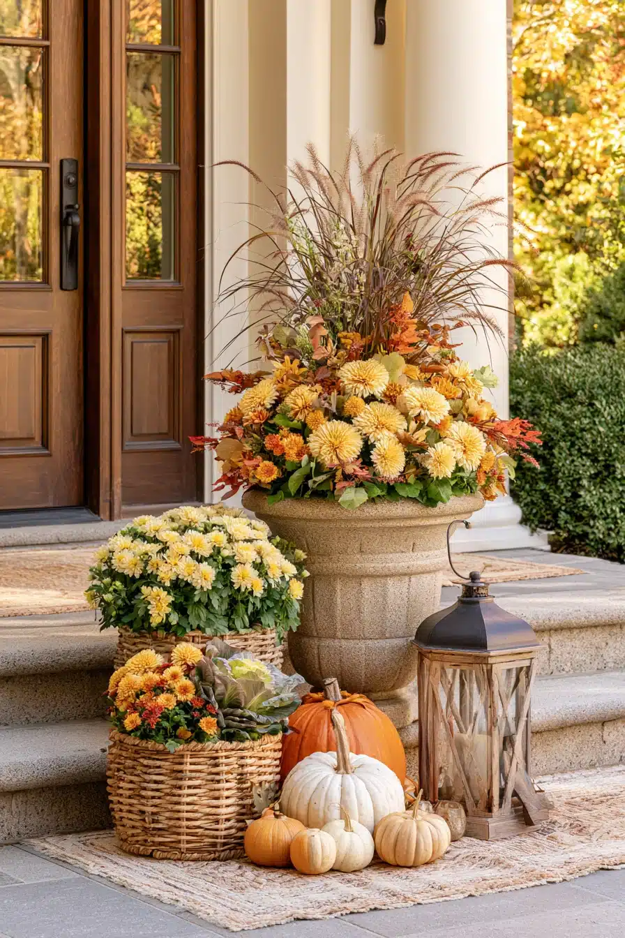 27 Charming Thanksgiving Porch Decorations for a Warm Harvest Welcome