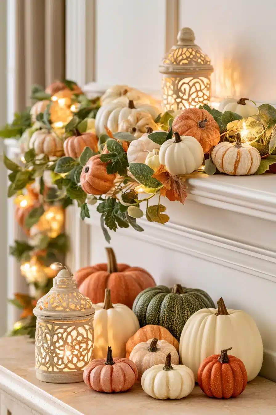27 Cozy Fall Garland Mantle Ideas for a Warm Seasonal Display