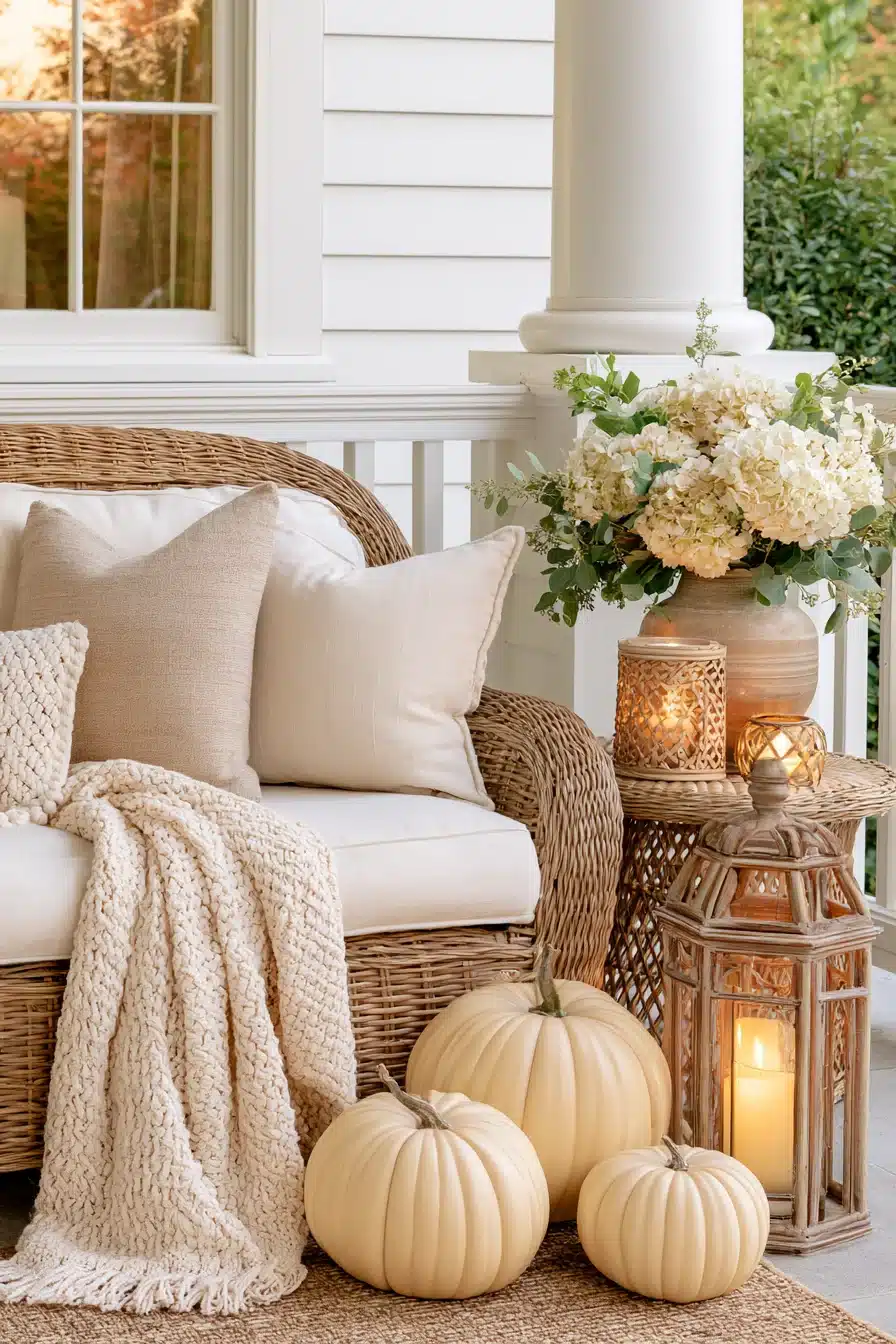 27 Charming Thanksgiving Porch Decorations for a Warm Harvest Welcome