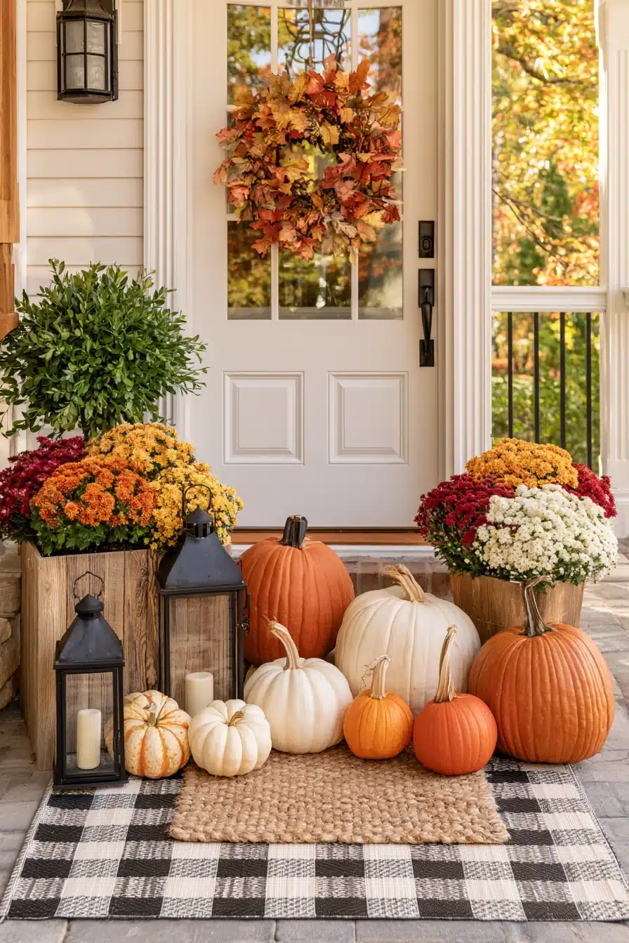 27 Charming Thanksgiving Door Decorations for a Warm Harvest Welcome