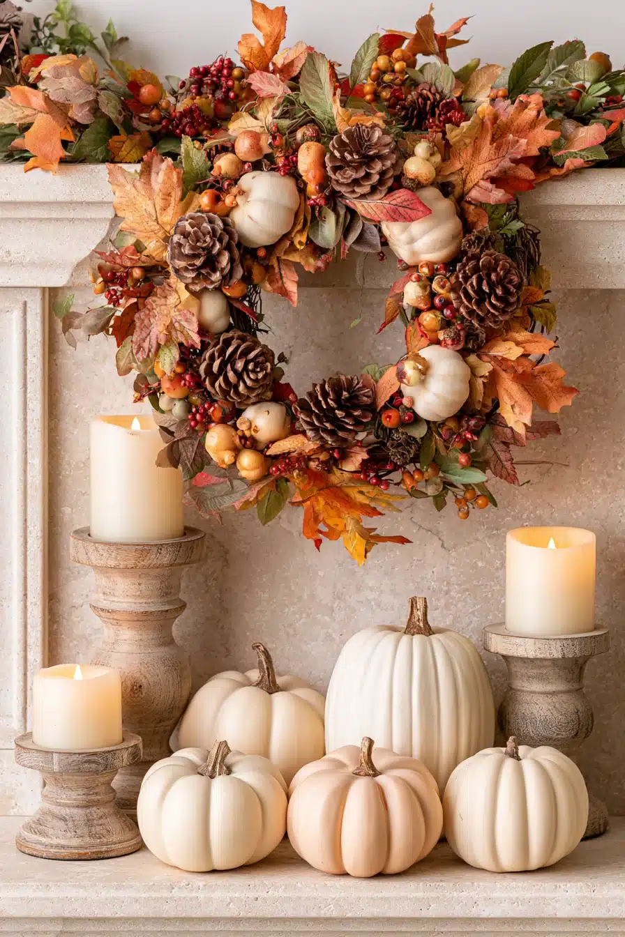 27 Cozy Fall Garland Mantle Ideas for a Warm Seasonal Display