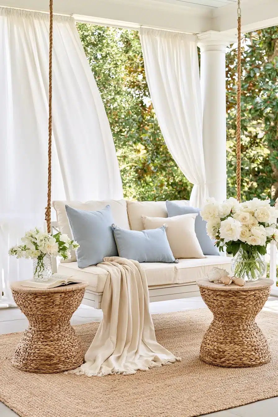 27 Charming Porch Swing Ideas for a Cozy Outdoor Retreat