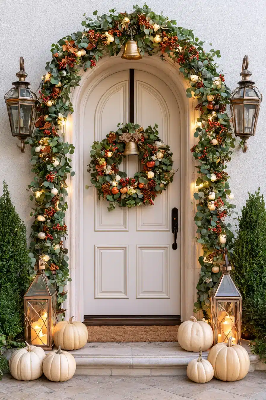 27 Charming Thanksgiving Door Decorations for a Warm Harvest Welcome