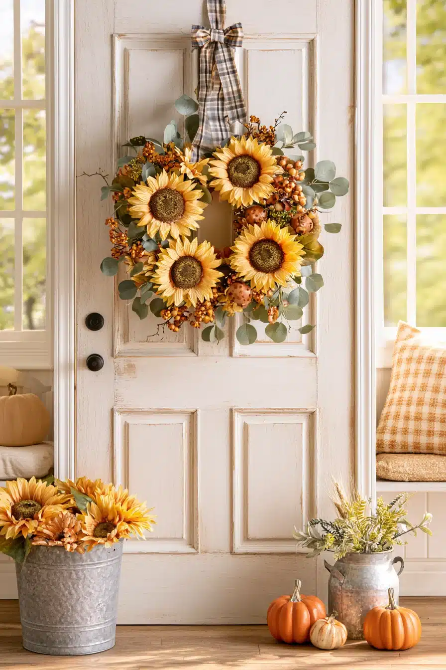 27 Beautiful Fall Wreaths for a Warm and Welcoming Autumn Front Door
