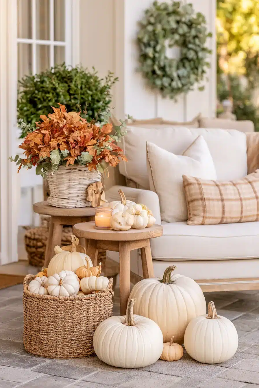 27 Charming Thanksgiving Porch Decorations for a Warm Harvest Welcome