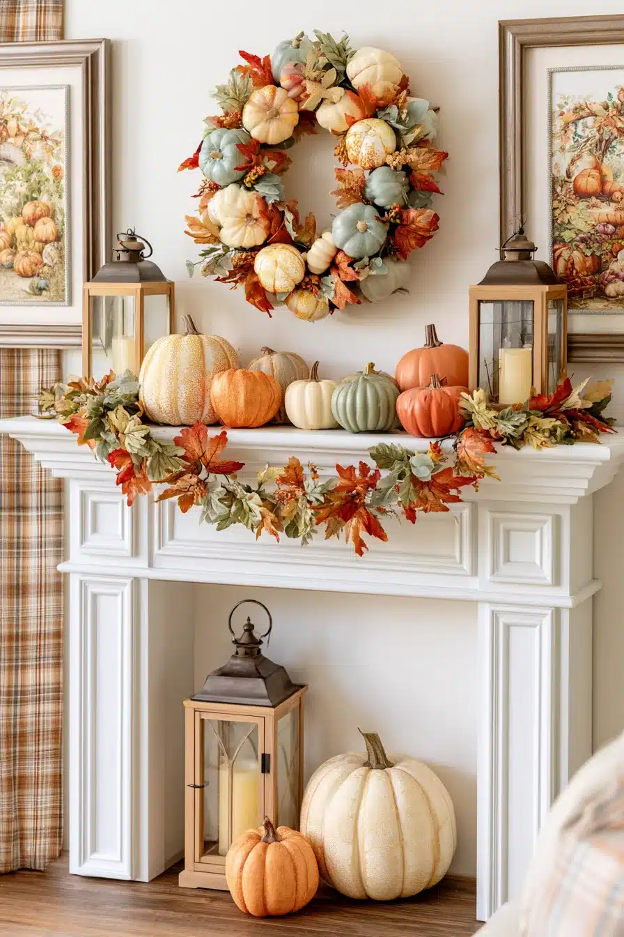 27 Cozy Fall Garland Mantle Ideas for a Warm Seasonal Display