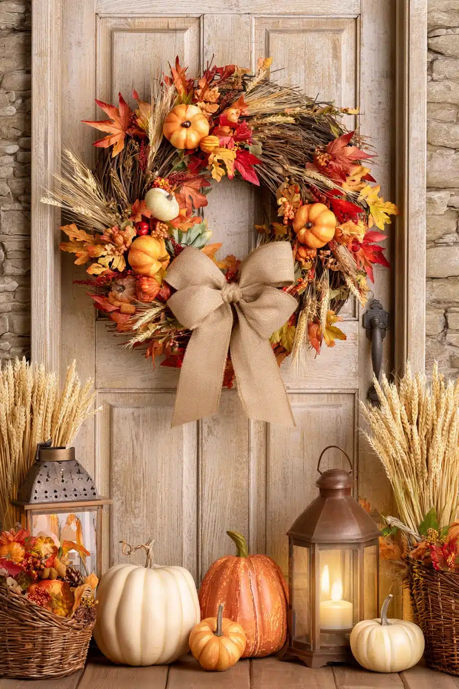 27 Beautiful Fall Wreaths for a Warm and Welcoming Autumn Front Door