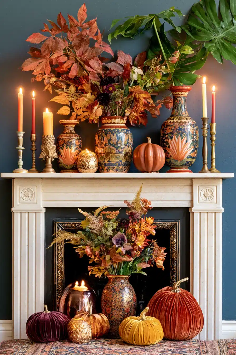 27 Autumn Fireplace Decor Ideas for a Warm Cozy Home