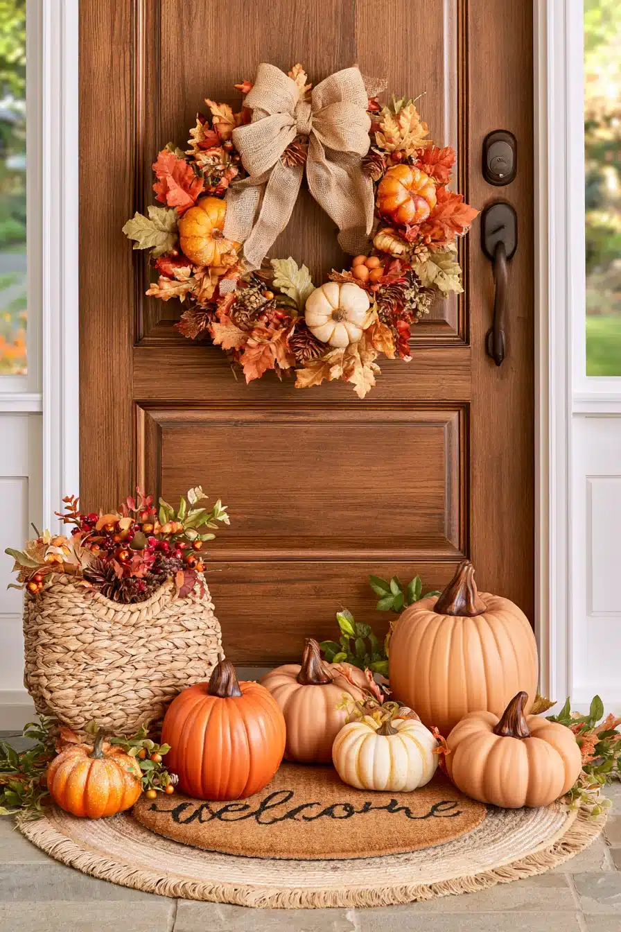 27 Beautiful Fall Wreaths for Front Door Autumn Charm