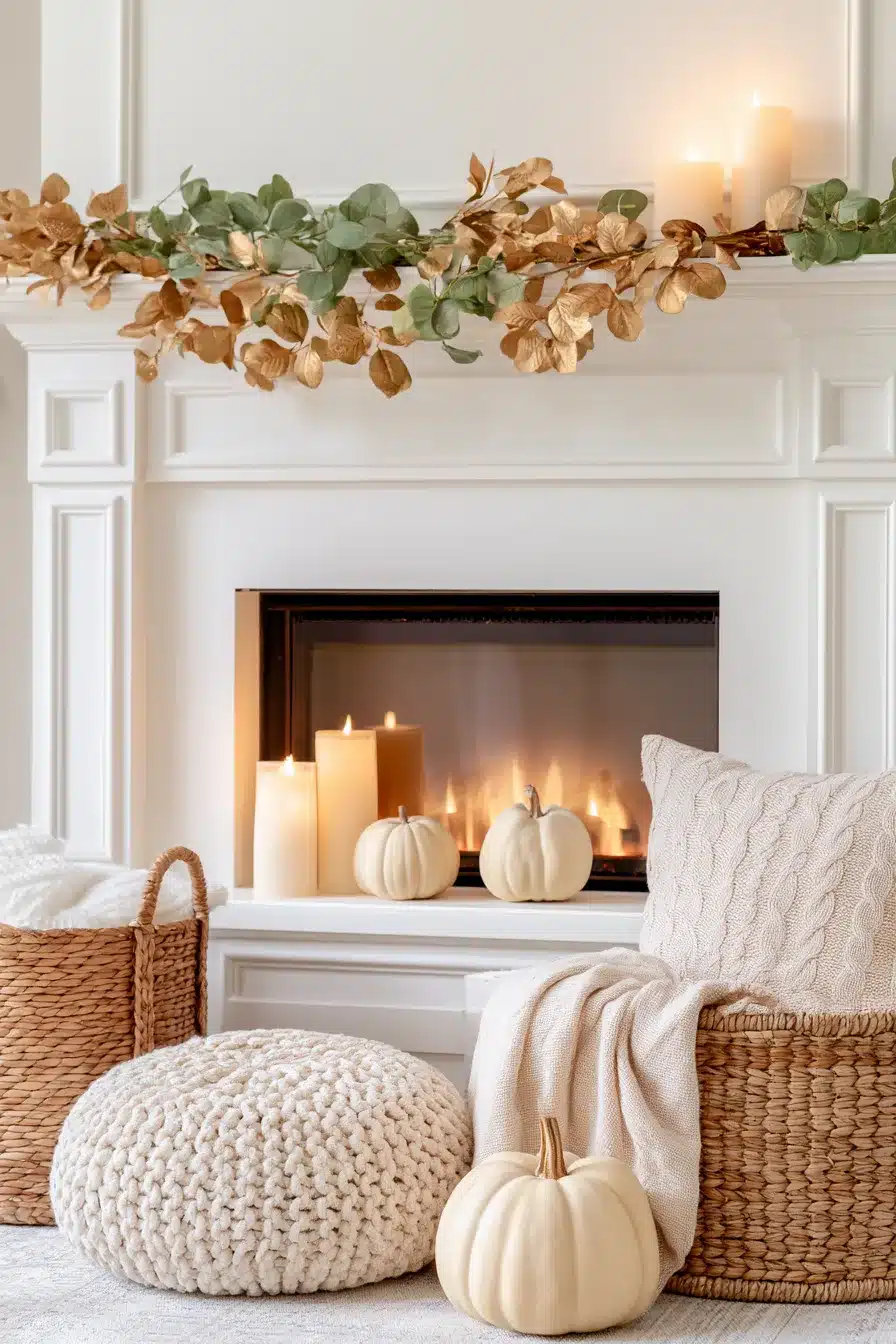 27 Cozy Fall Garland Mantle Ideas for a Warm Seasonal Display