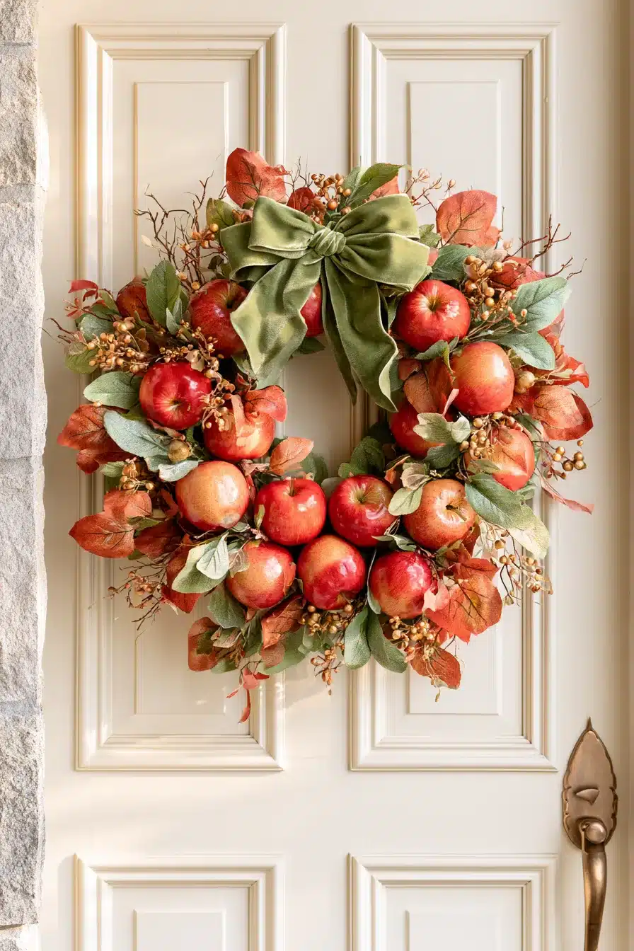 27 Gorgeous Fall Front Door Wreaths for a Warm Autumn Welcome