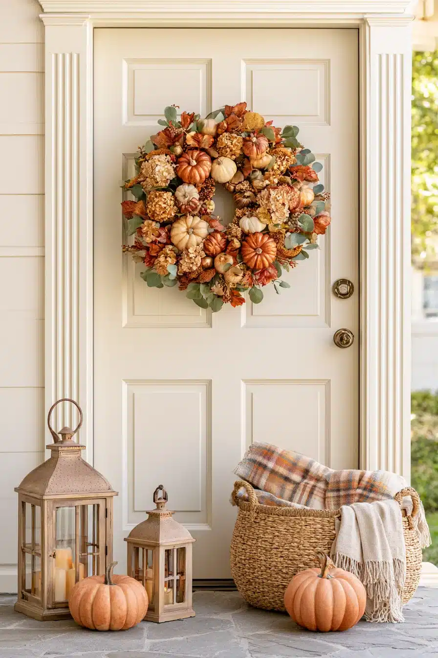 27 Beautiful Fall Wreaths for a Warm and Welcoming Autumn Front Door