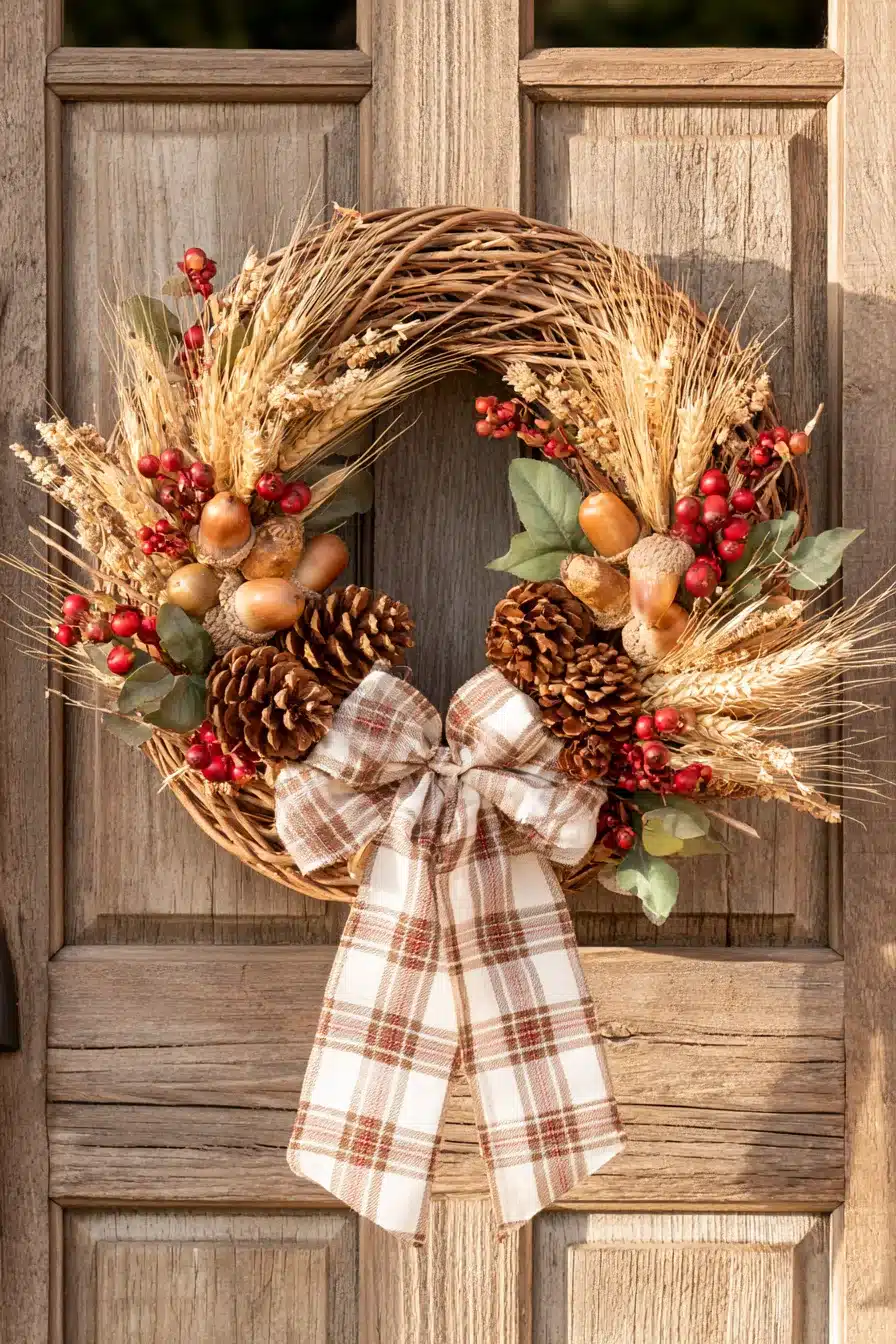 27 Beautiful Fall Wreaths for Front Door Autumn Charm