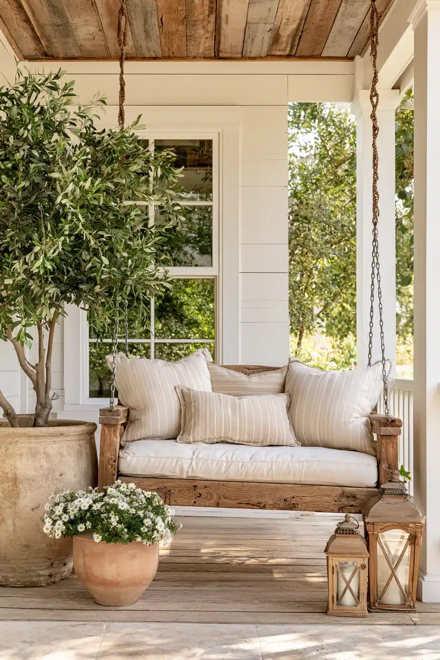 27 Charming Porch Swing Ideas for a Cozy Outdoor Retreat