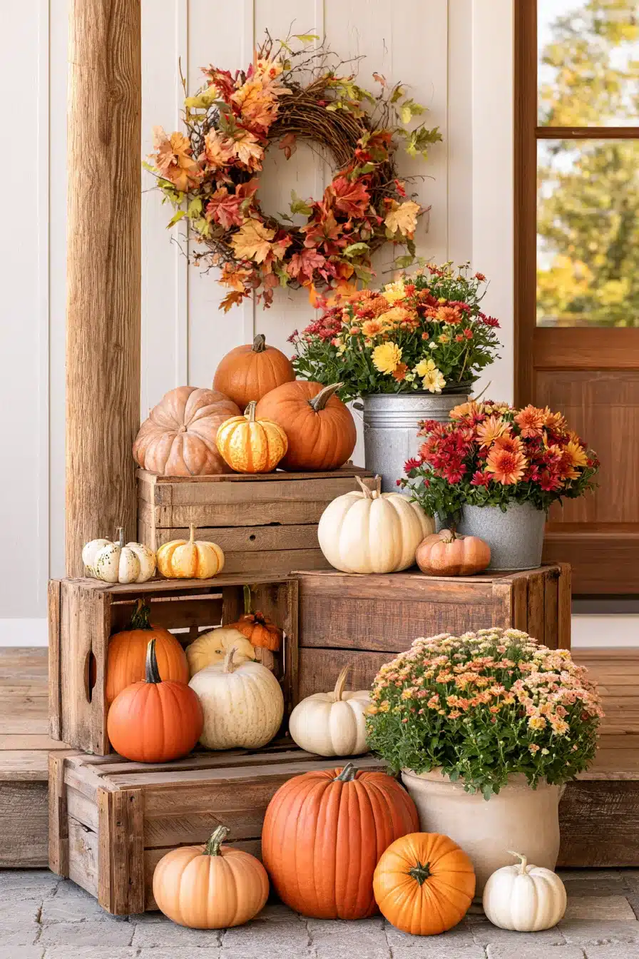 27 Charming Thanksgiving Door Decorations for a Warm Harvest Welcome