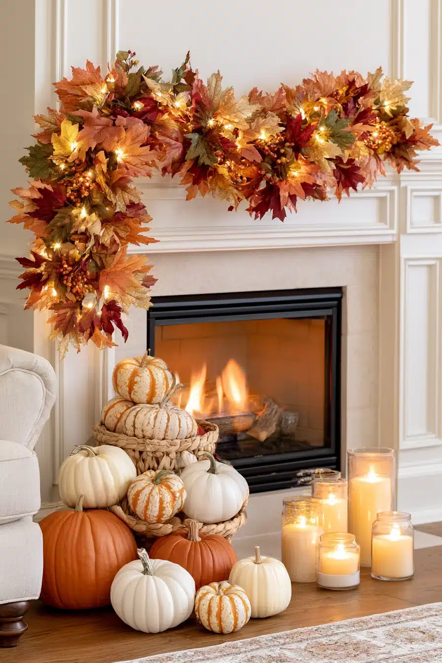 27 Autumn Fireplace Decor Ideas for a Warm Cozy Home