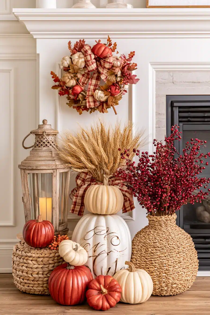 27 Autumn Fireplace Decor Ideas for a Warm Cozy Home