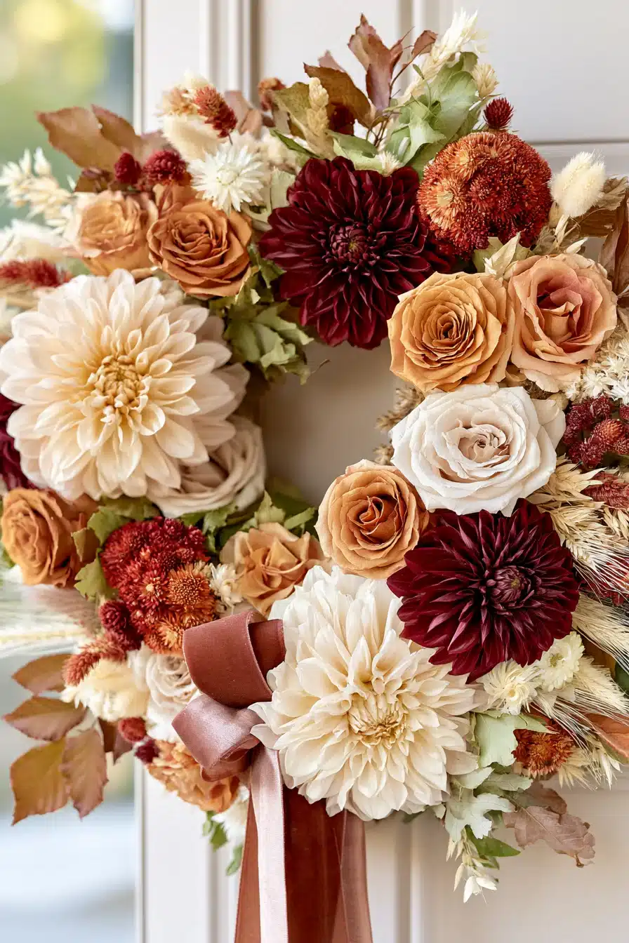 27 Beautiful Fall Wreaths for Front Door Autumn Charm