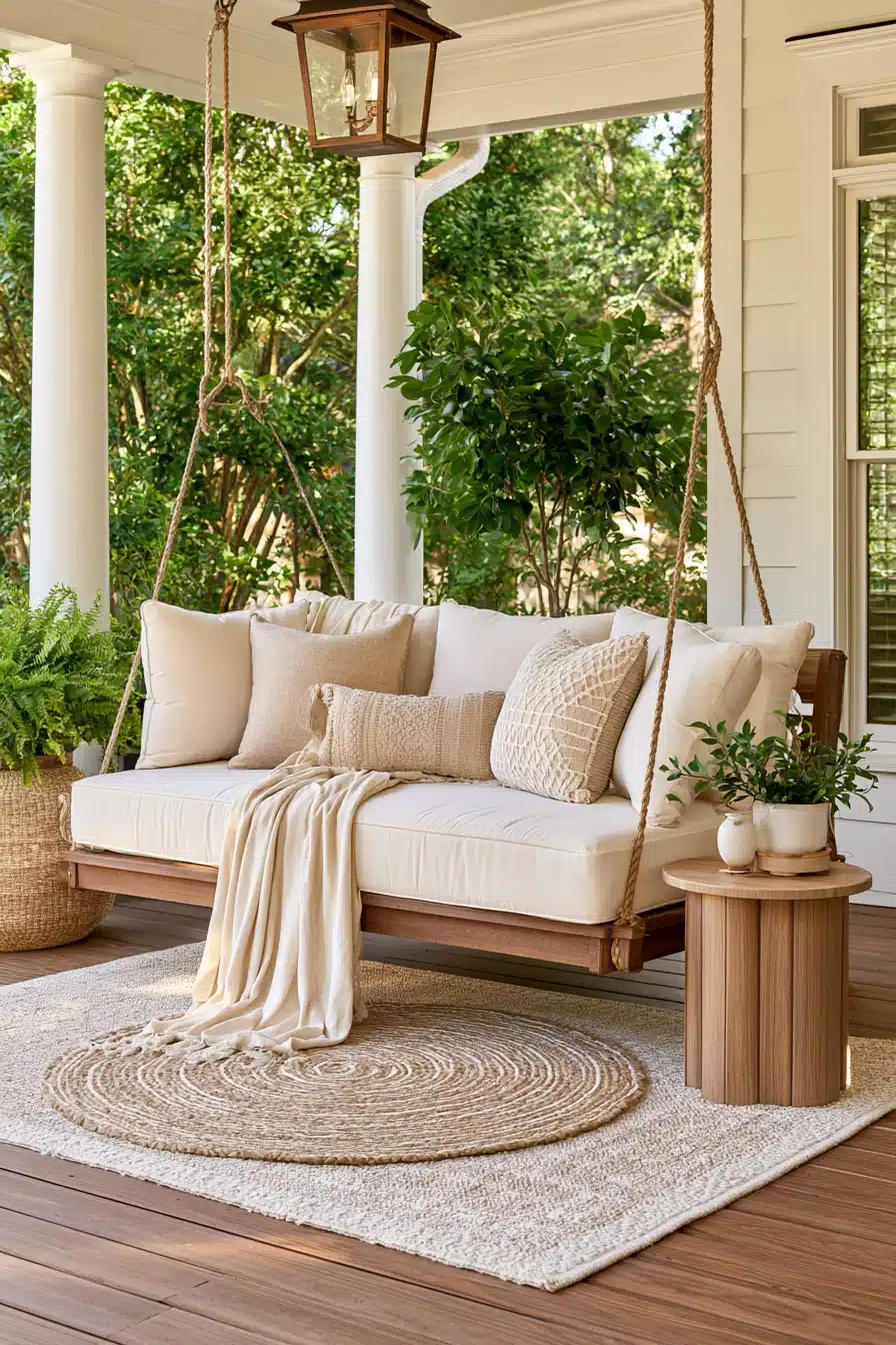 27 Charming Porch Swing Ideas for a Cozy Outdoor Retreat