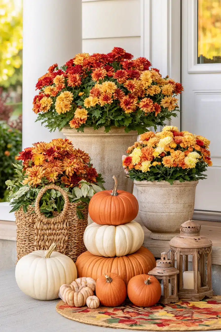 27 Charming Thanksgiving Porch Decorations for a Warm Harvest Welcome