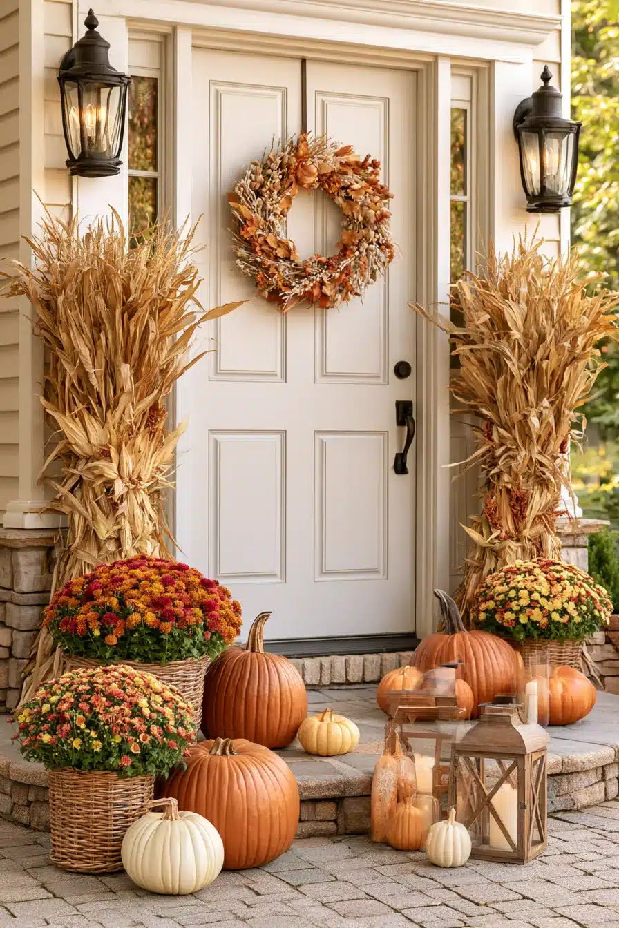 27 Cozy Autumn Front Porch Decor Ideas for a Warm Seasonal Welcome