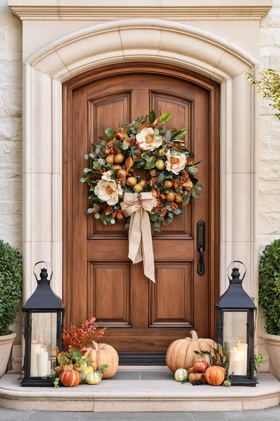 27 Beautiful Fall Wreaths for Front Door Autumn Charm