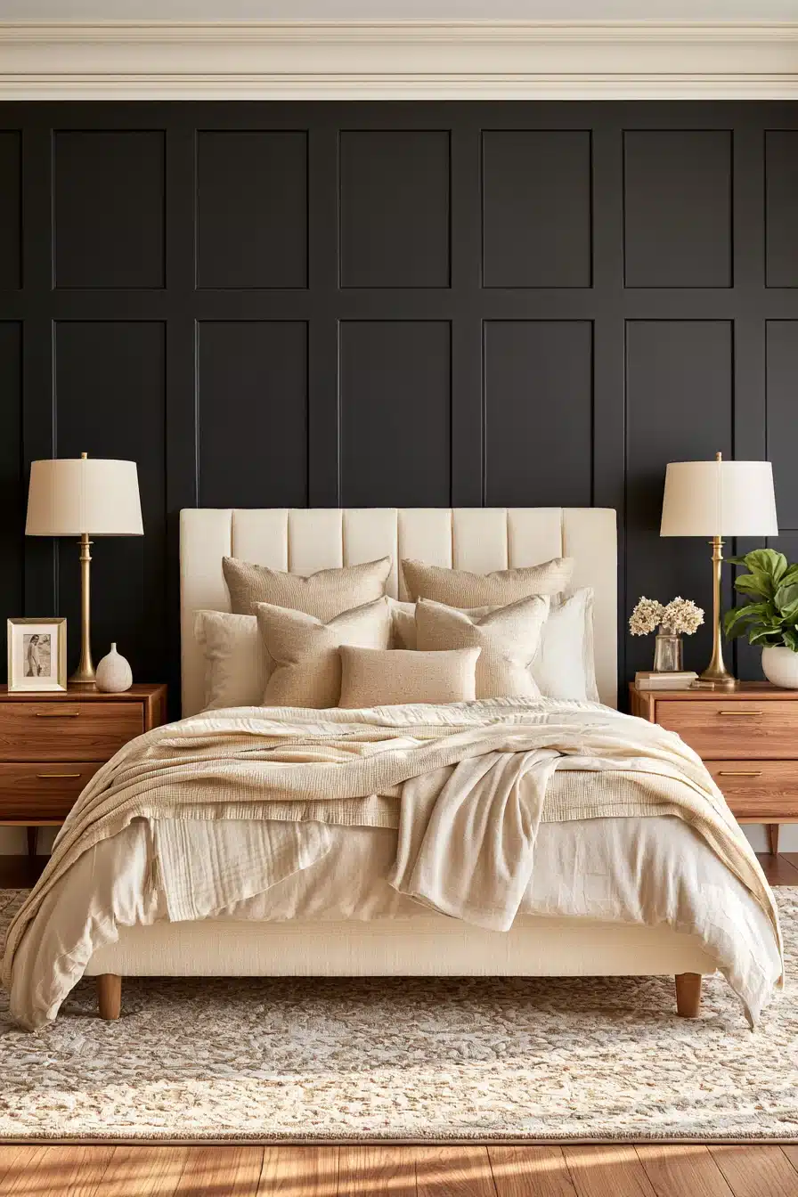 27 Chic Black Accent Wall Bedroom Ideas for Every Style
