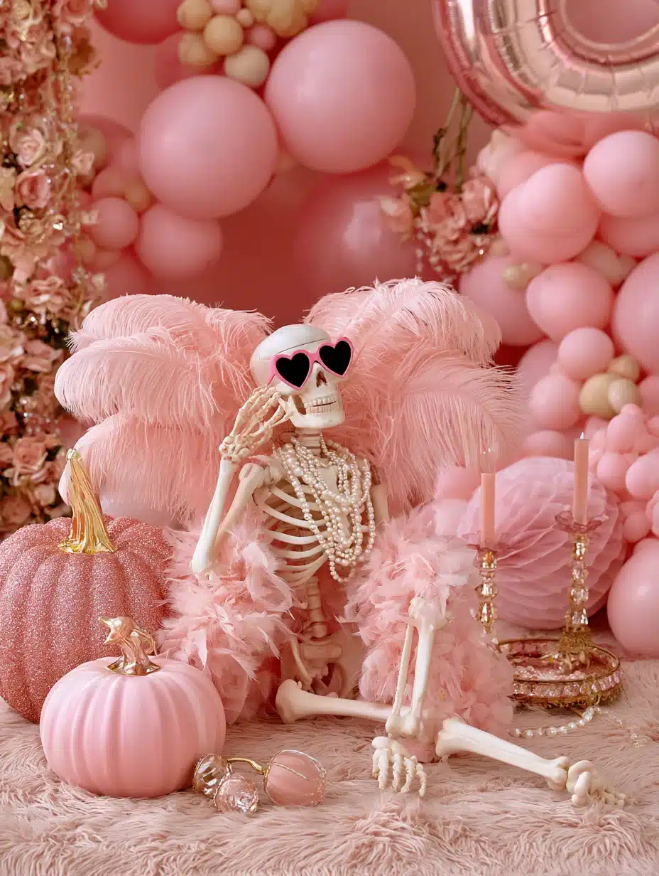 27 Pretty Pink Halloween Decor Ideas For A Playful Spooky Home
