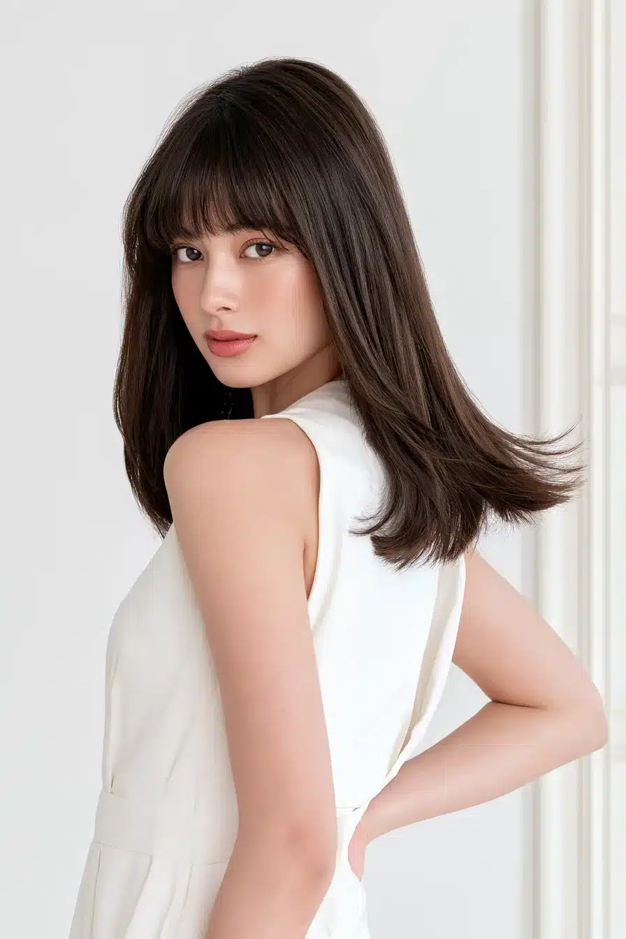 27 Flattering Layered Hair With Bangs Styles To Try This Year