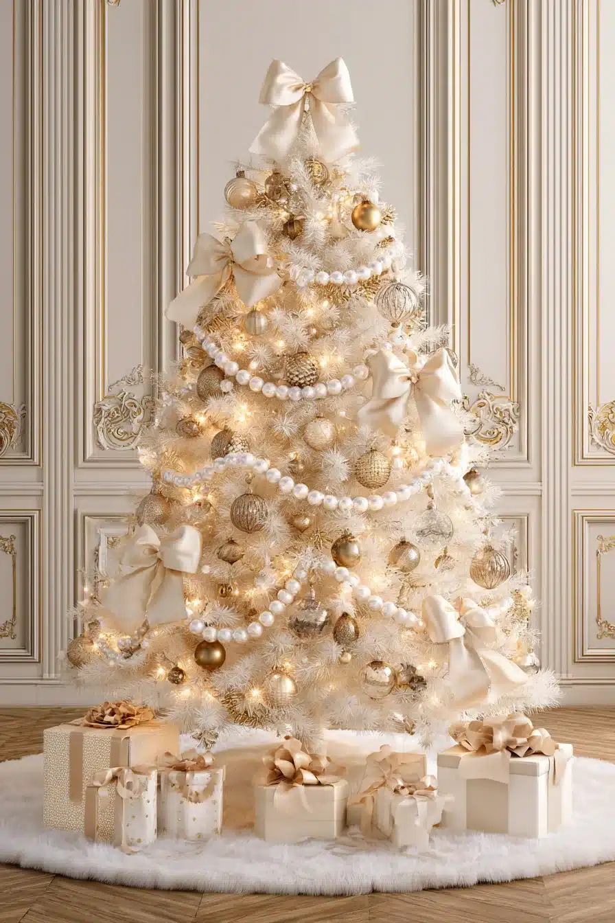 27 Magical White Christmas Tree Ideas For A Dreamy Holiday Home