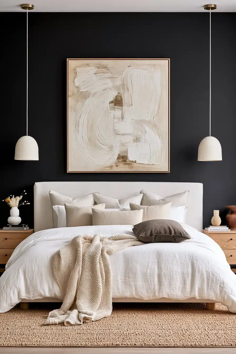 27 Chic Black Accent Wall Bedroom Ideas for Every Style