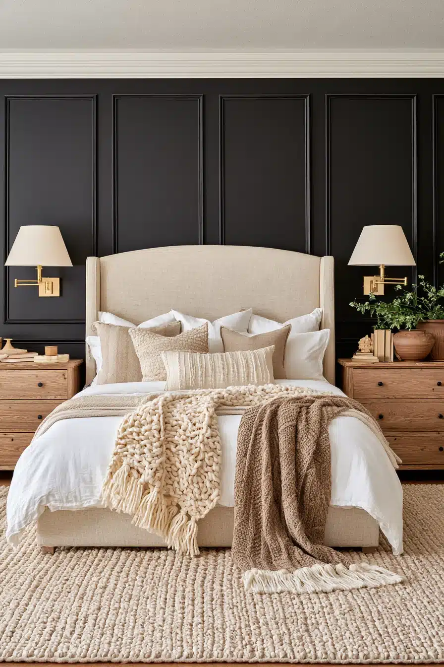 27 Chic Black Accent Wall Bedroom Ideas for Every Style