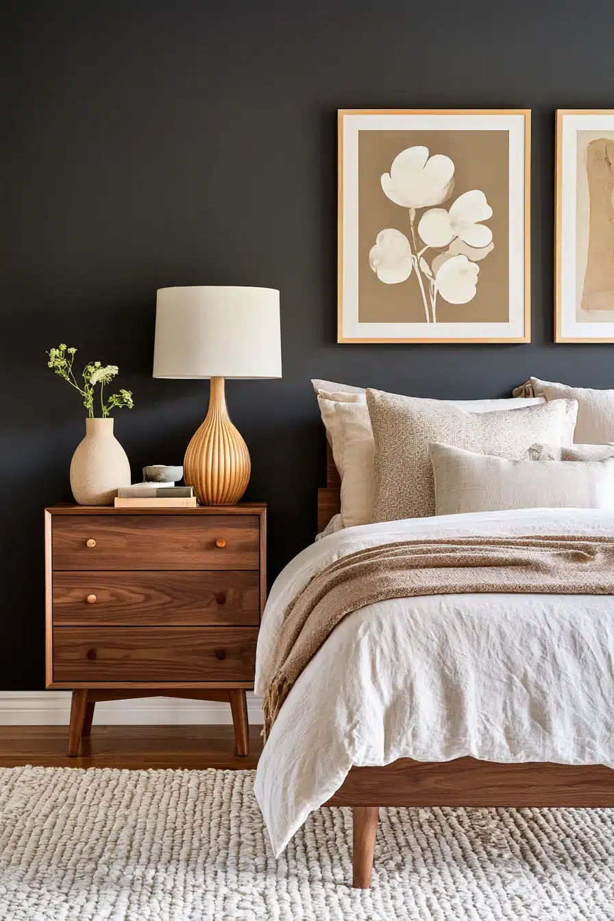 27 Chic Black Accent Wall Bedroom Ideas for Every Style