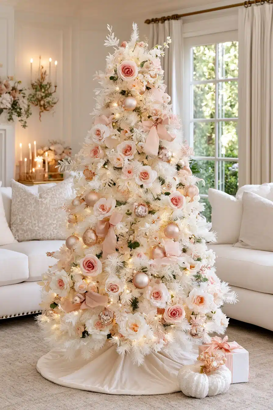 27 Magical White Christmas Tree Ideas For A Dreamy Holiday Home