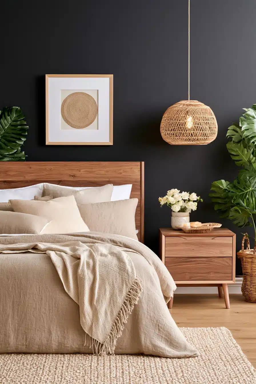 27 Chic Black Accent Wall Bedroom Ideas for Every Style