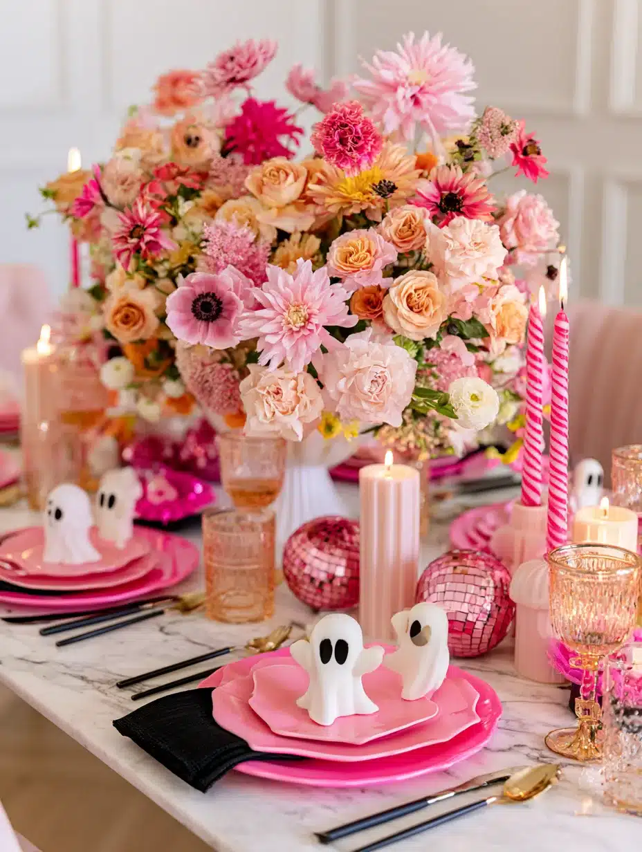 27 Pretty Pink Halloween Decor Ideas For A Playful Spooky Home