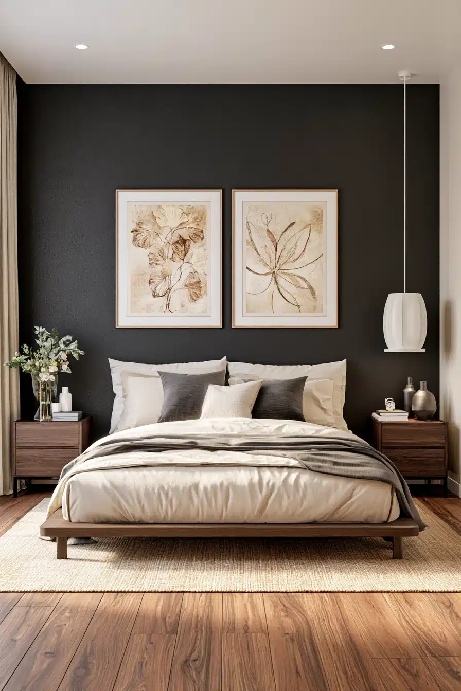 27 Chic Black Accent Wall Bedroom Ideas for Every Style