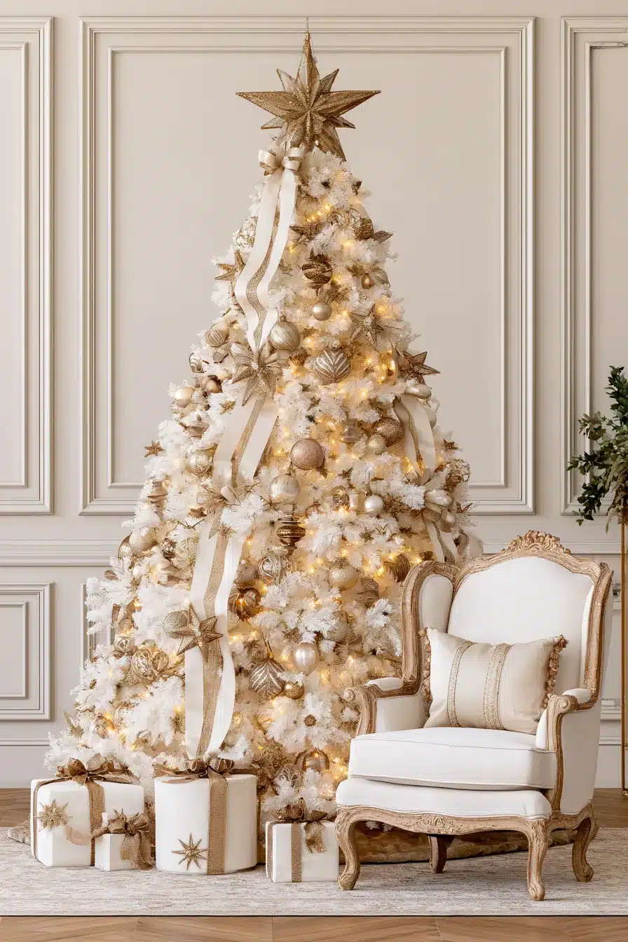 27 Magical White Christmas Tree Ideas For A Dreamy Holiday Home
