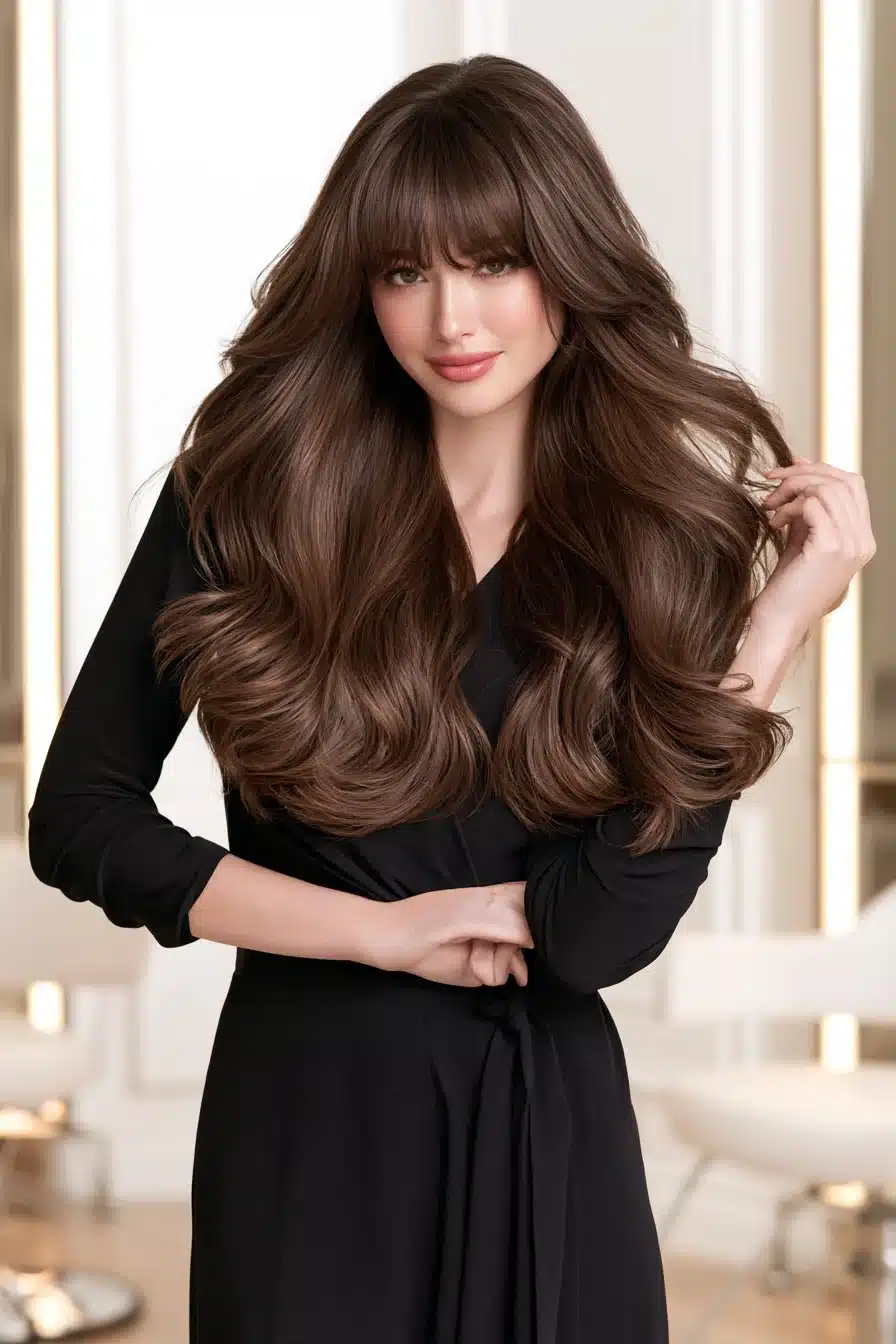 27 Flattering Layered Hair With Bangs Styles To Try This Year