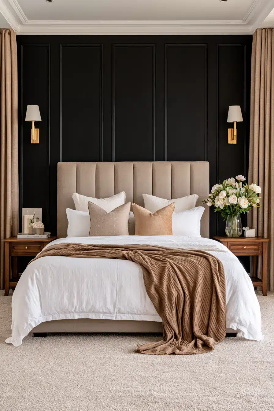 27 Chic Black Accent Wall Bedroom Ideas for Every Style