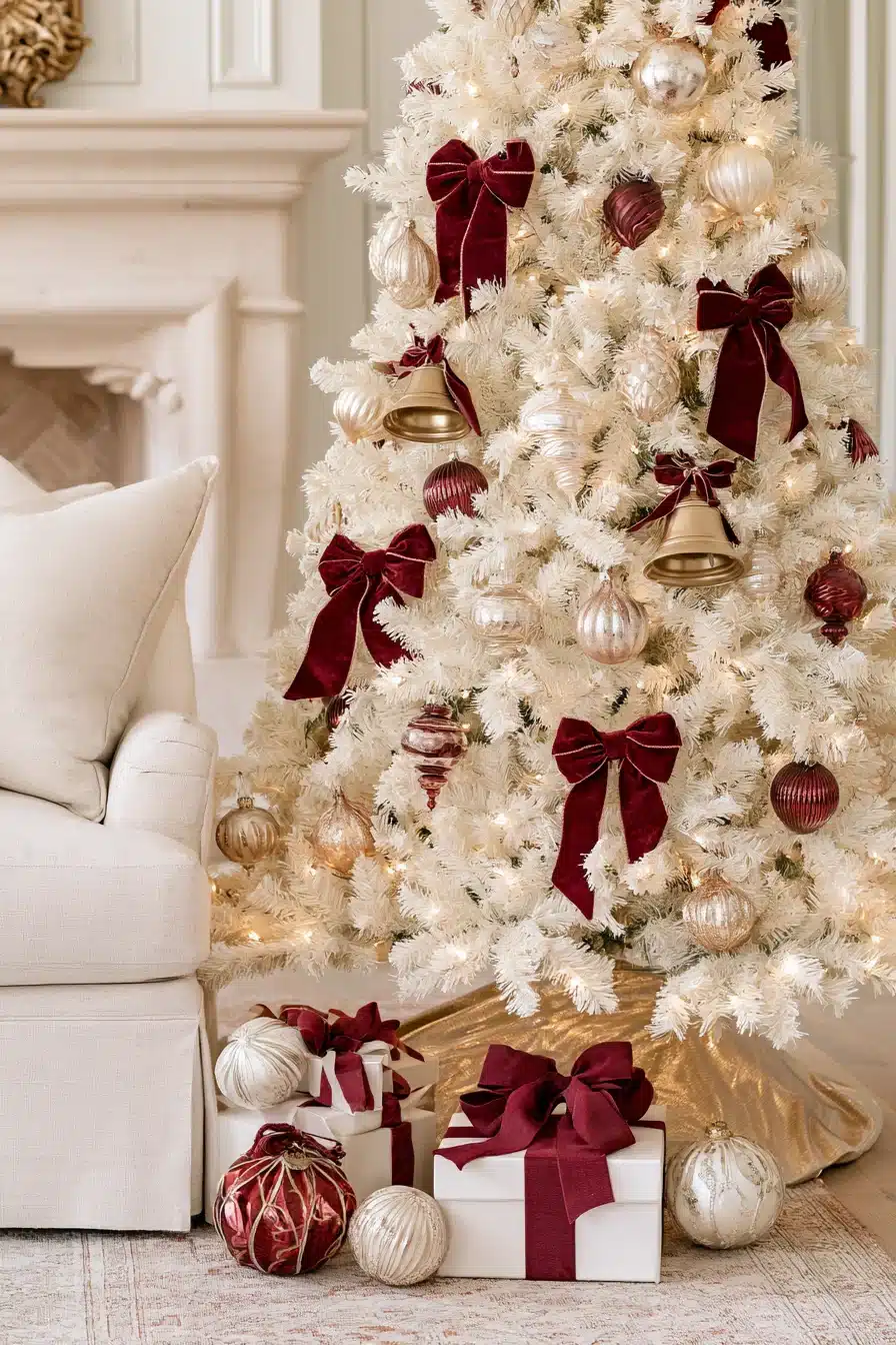 27 Magical White Christmas Tree Ideas For A Dreamy Holiday Home