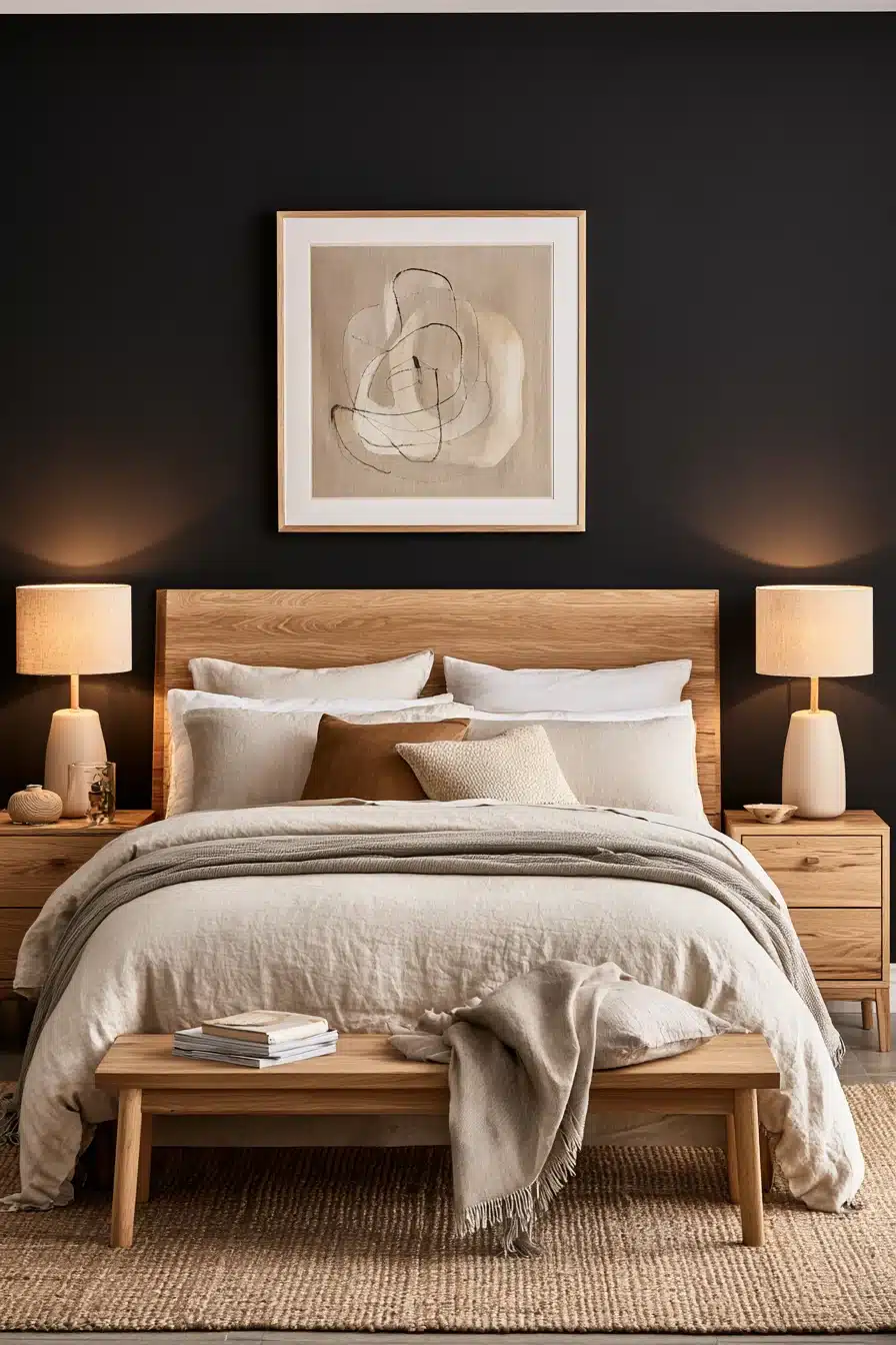 27 Chic Black Accent Wall Bedroom Ideas for Every Style