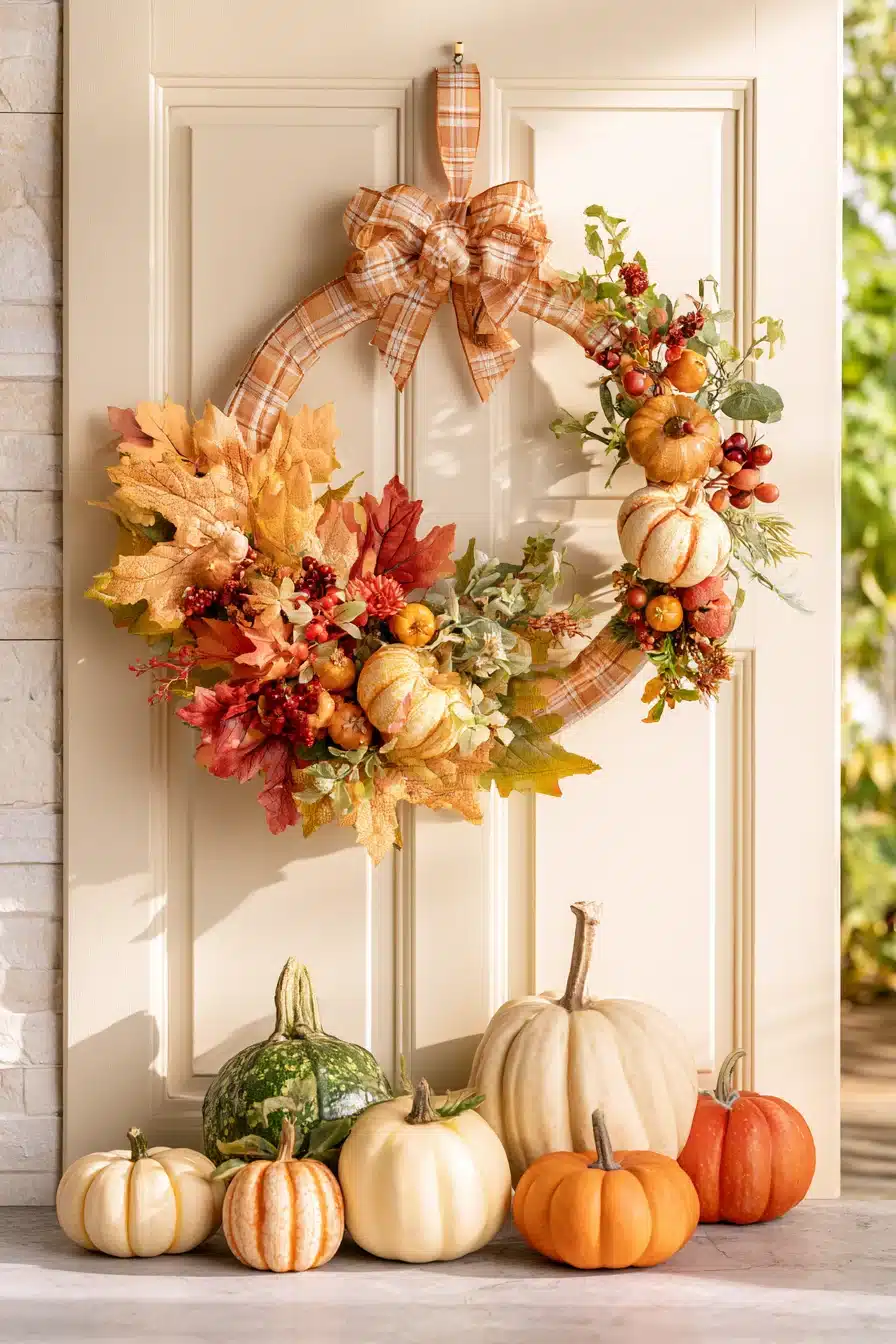27 Easy DIY Fall Wreaths For A Warm And Welcoming Front Door