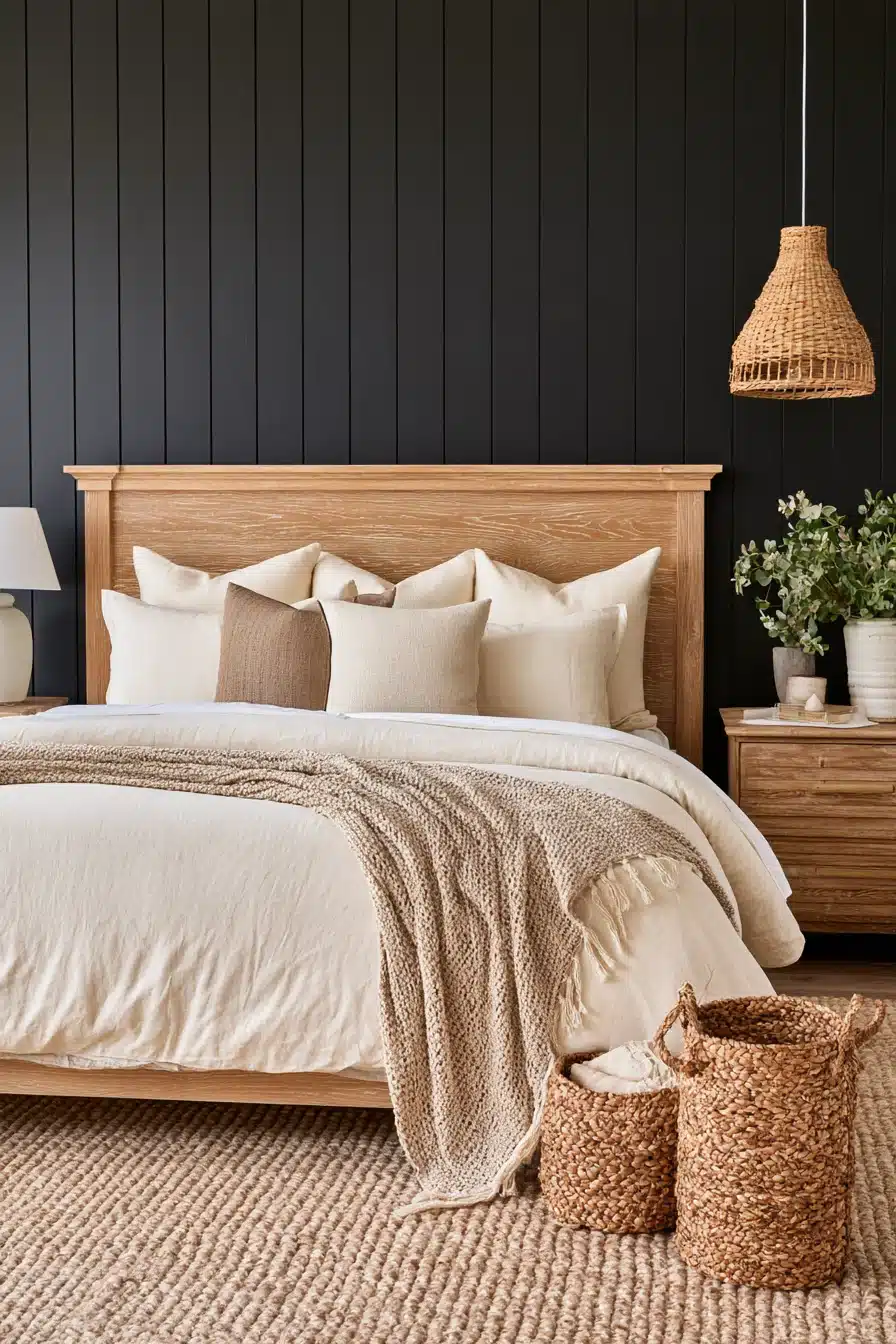 27 Chic Black Accent Wall Bedroom Ideas for Every Style