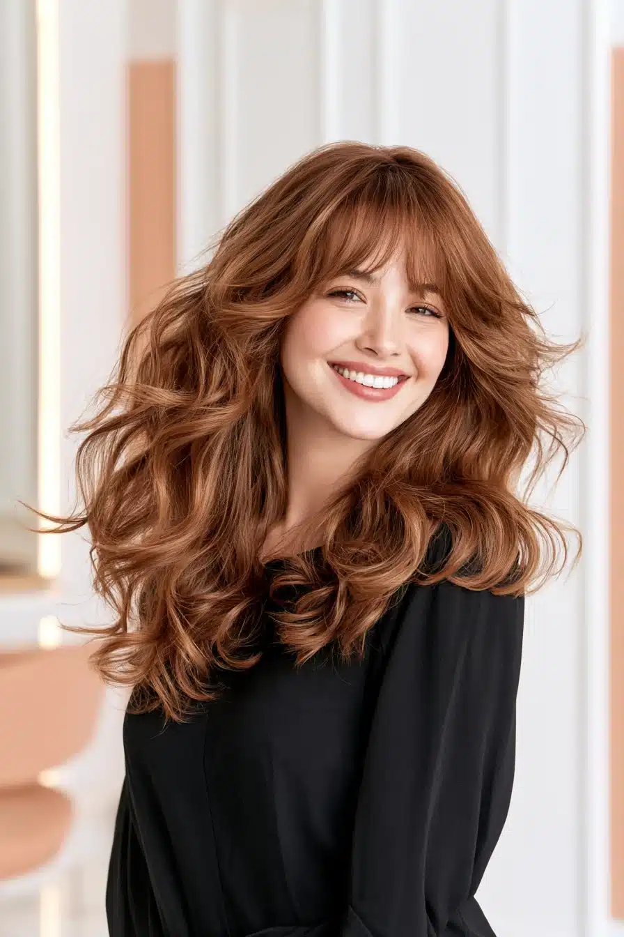 27 Flattering Layered Hair With Bangs Styles To Try This Year