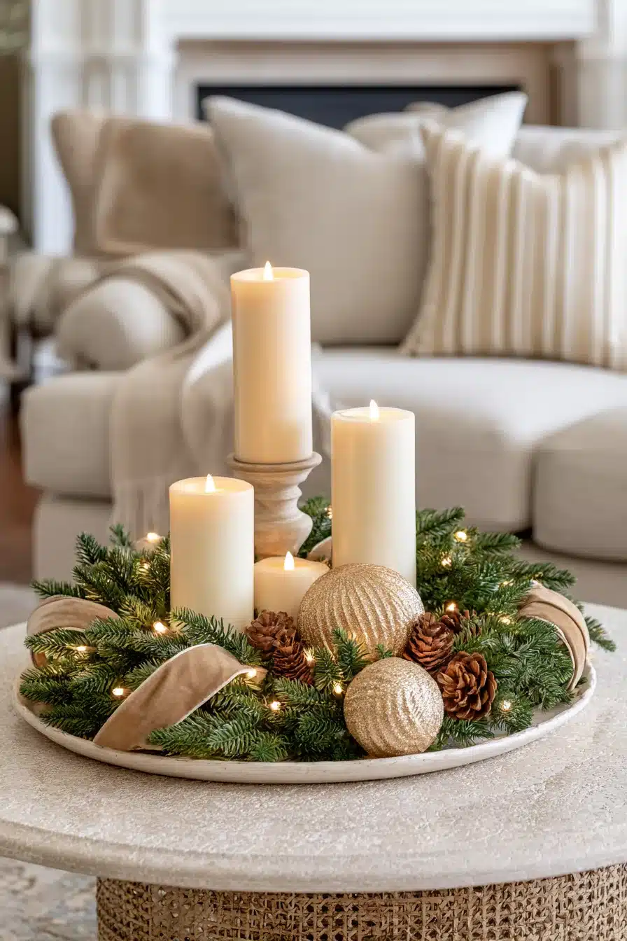 27 Christmas Coffee Table Decor Ideas Your Guests Will Love
