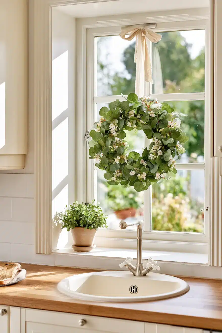 27 Beautiful Wreaths on Windows Ideas for a Cozy and Festive Home