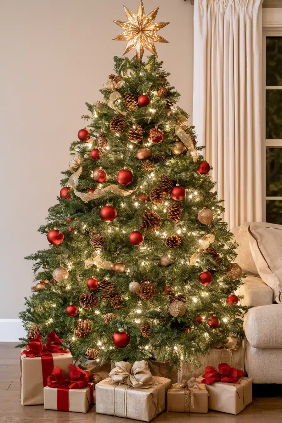 27 Traditional Christmas Tree Ideas for a Warm and Timeless Holiday Home