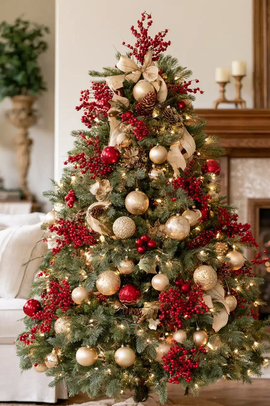 27 Traditional Christmas Tree Ideas for a Warm and Timeless Holiday Home