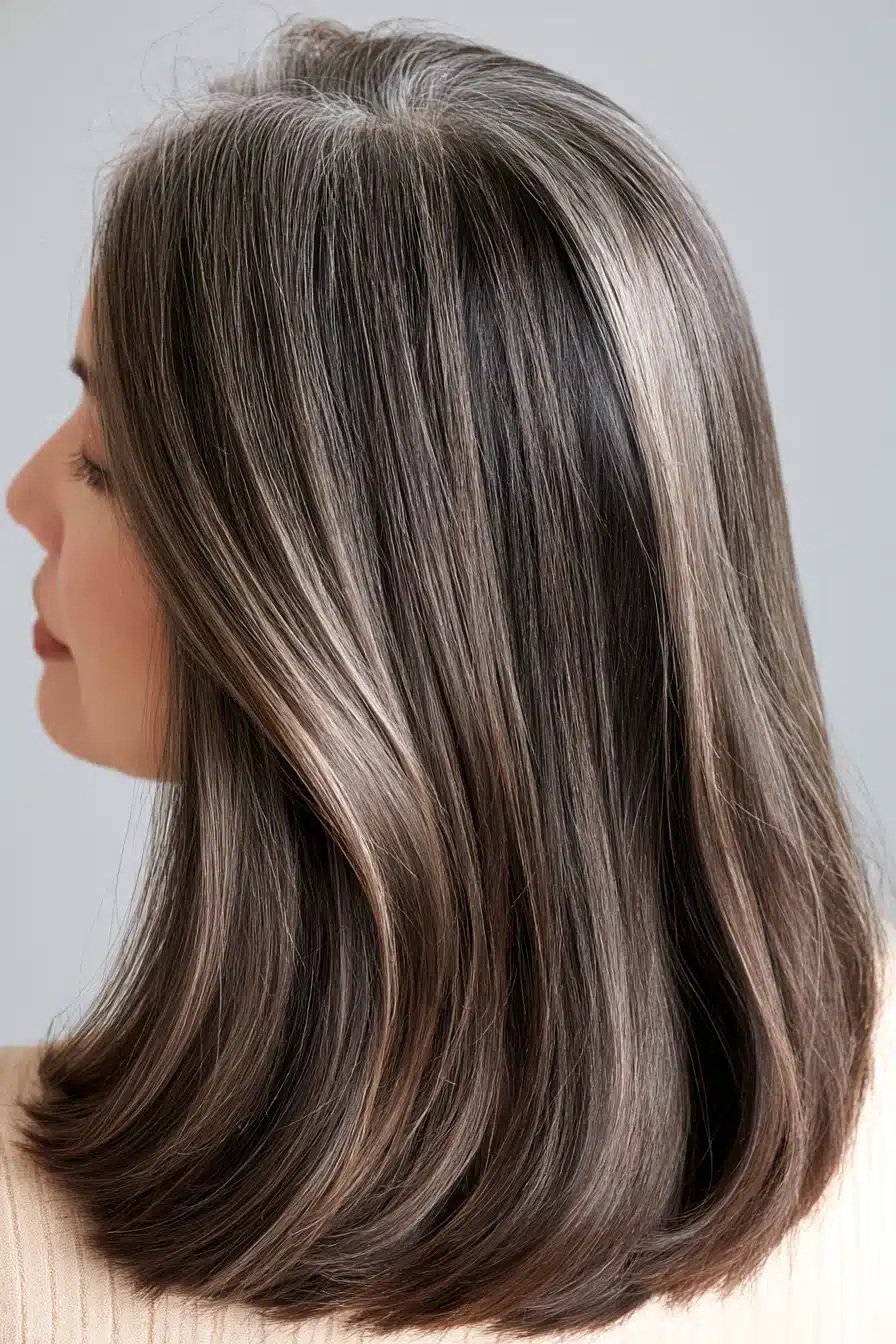 27 Beautiful Grey Blending Ideas for Dark Hair That Embrace Your Silver Strands